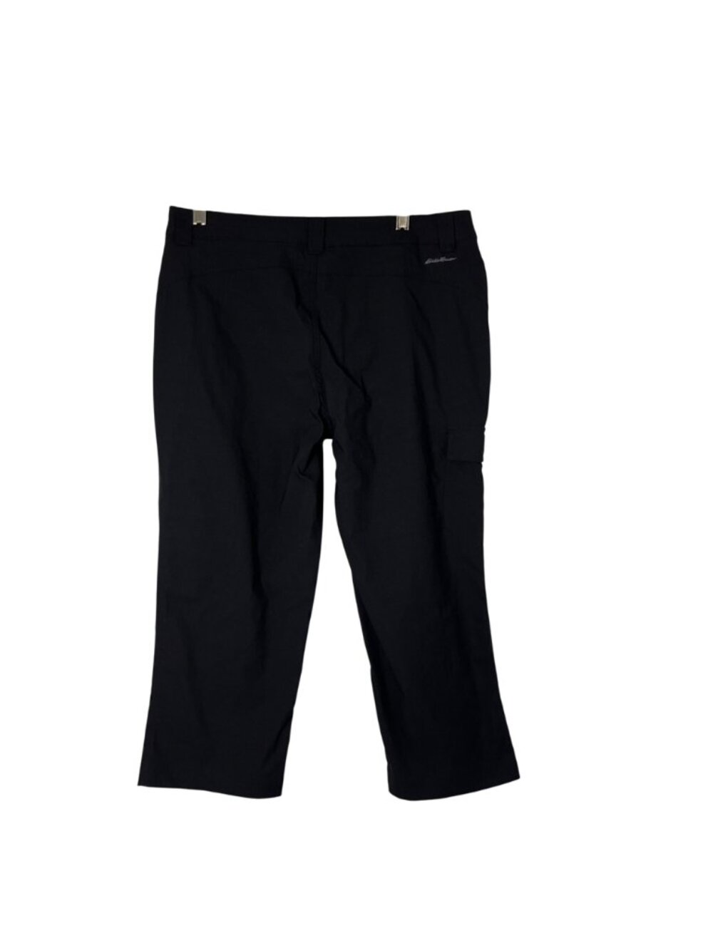 Eddie Bauer Womens 8 Black Cargo Capri Pants Outdoor Hiking Casual Stretch - Picture 2 of 15